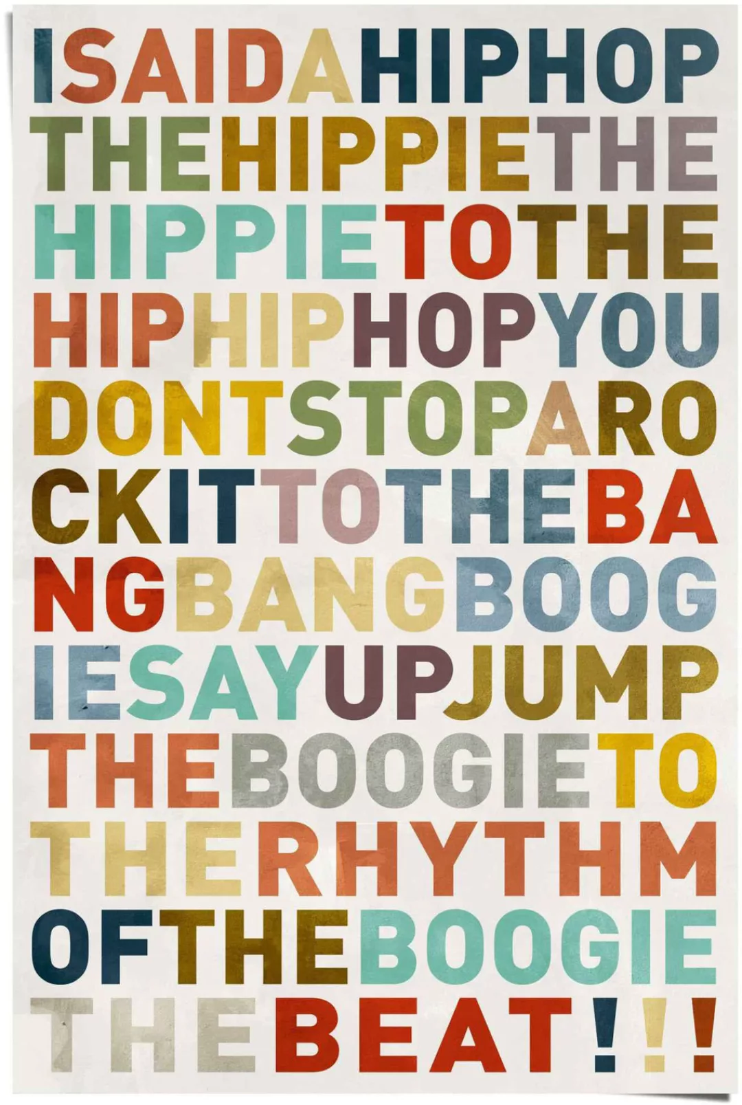 Reinders Poster "Poster I said a HipHop Farbig - Hip-Hop - Songtext - Musik günstig online kaufen