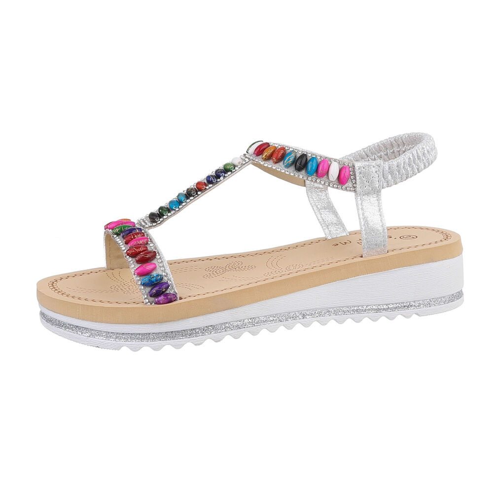 Ital-Design Damen Freizeit Riemchensandalette (86016923) Keilabsatz/Wedge günstig online kaufen