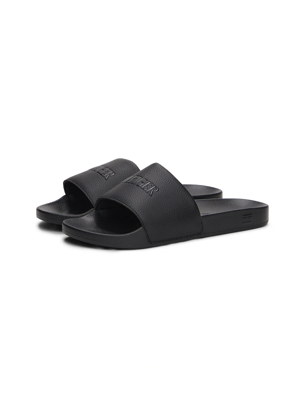 Tommy Hilfiger Pantolette "HILFIGER PRINT TUMBLE POOL SLIDE", Hausschuh, So günstig online kaufen