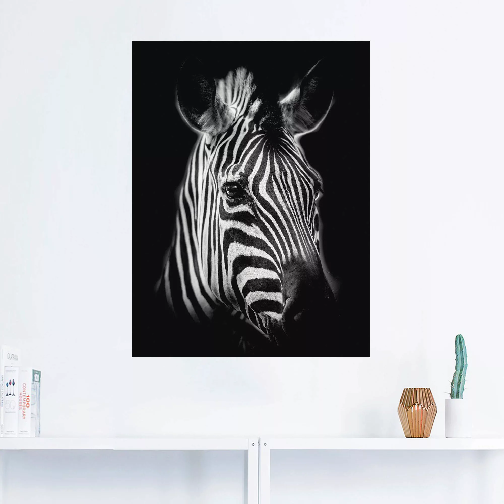 Artland Wandbild "Zebra", Zebra Bilder, (1 St.), als Alubild, Outdoorbild, günstig online kaufen