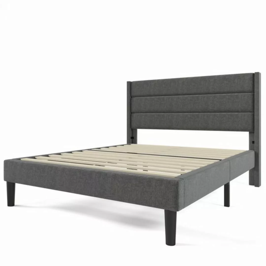 WISHDOR Polsterbett Einzelbett Bett Funktionsbett ohne Matratze Samt (140x2 günstig online kaufen