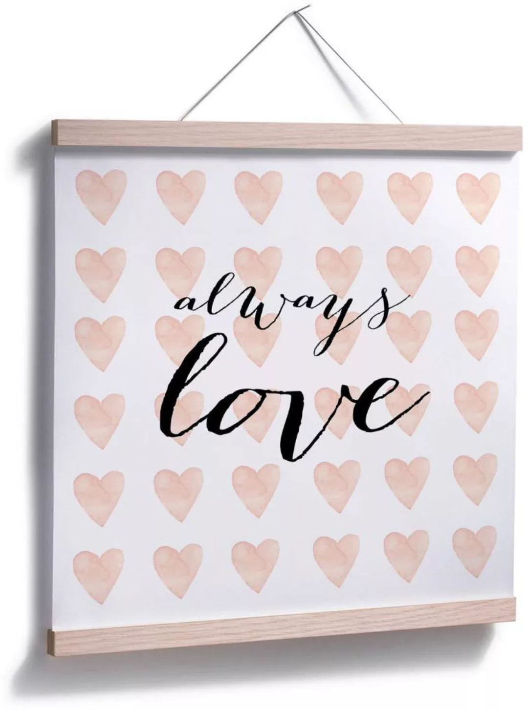 Wall-Art Poster "Schriftzug Liebe Always Love", Schriftzug, (1 St.), Poster günstig online kaufen