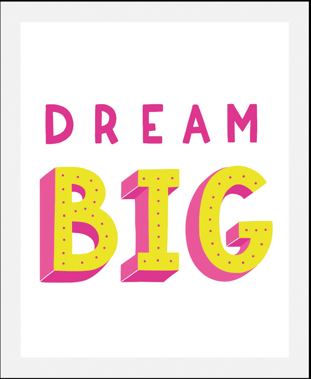 queence Bild »Dream Big«, Schriftzüge, (1 St.), gerahmt günstig online kaufen