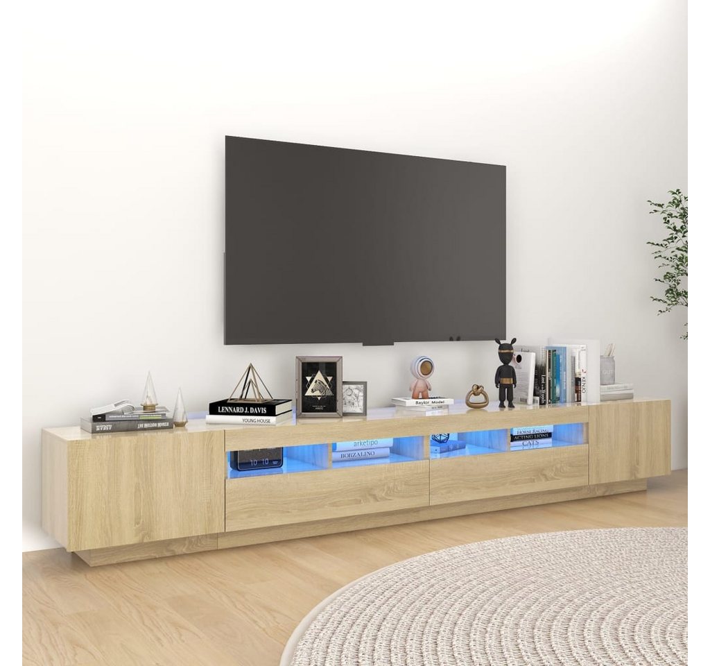 vidaXL TV-Schrank TV-Schrank mit LED Leuchten Sonoma Eiche 260x35x40 cm Low günstig online kaufen