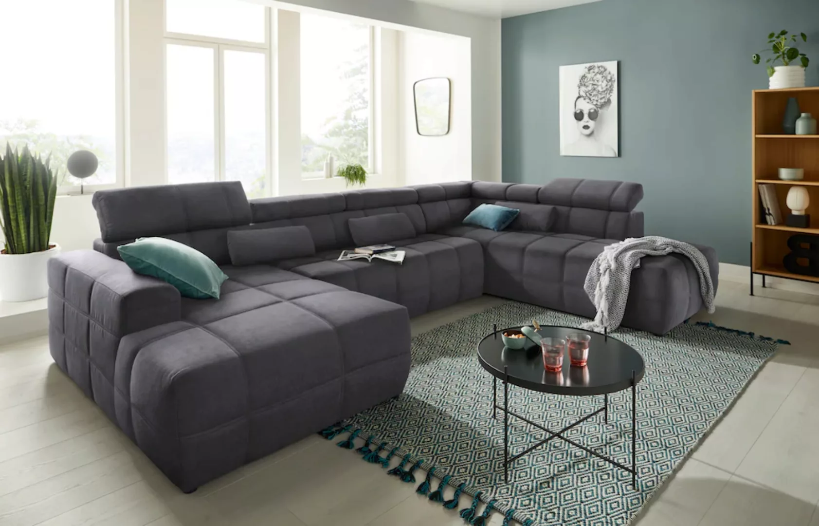 DOMO collection Wohnlandschaft "Brandon, whlw. mit Sitztiefenverstellung, i günstig online kaufen