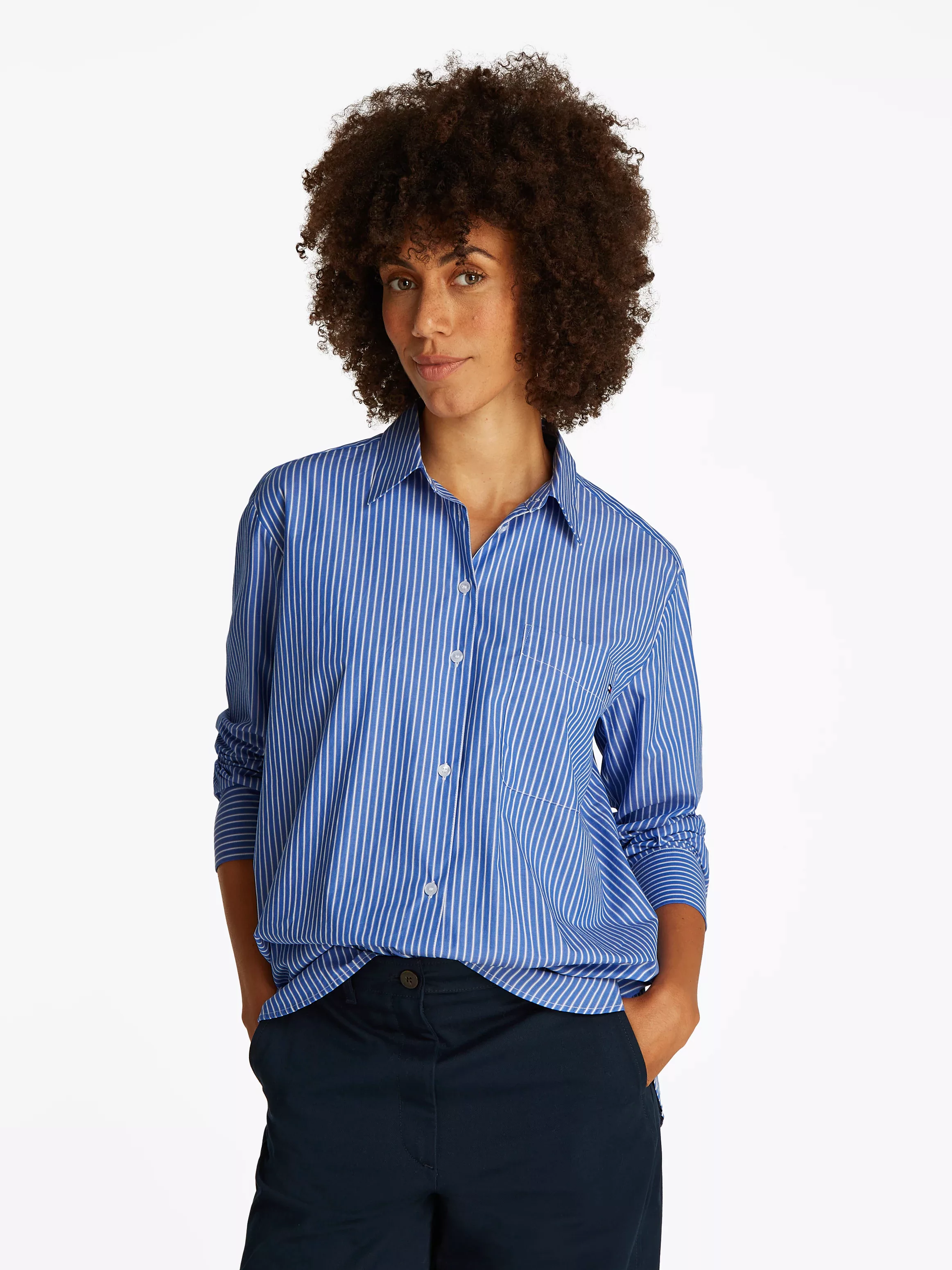 Tommy Hilfiger Hemdbluse "ESS POPLIN EASY FIT SHIRT" günstig online kaufen