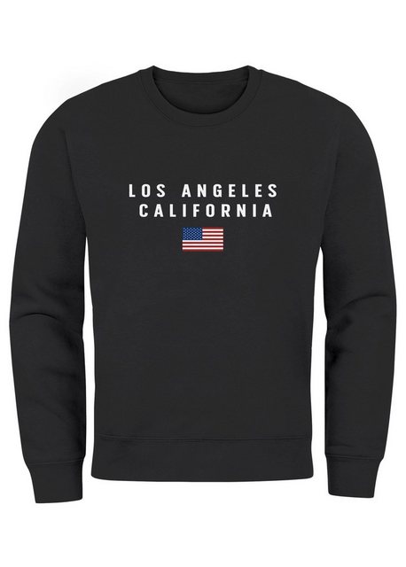 Neverless Sweatshirt Sweatshirt Herren Bedruckt Schriftzug California Los A günstig online kaufen