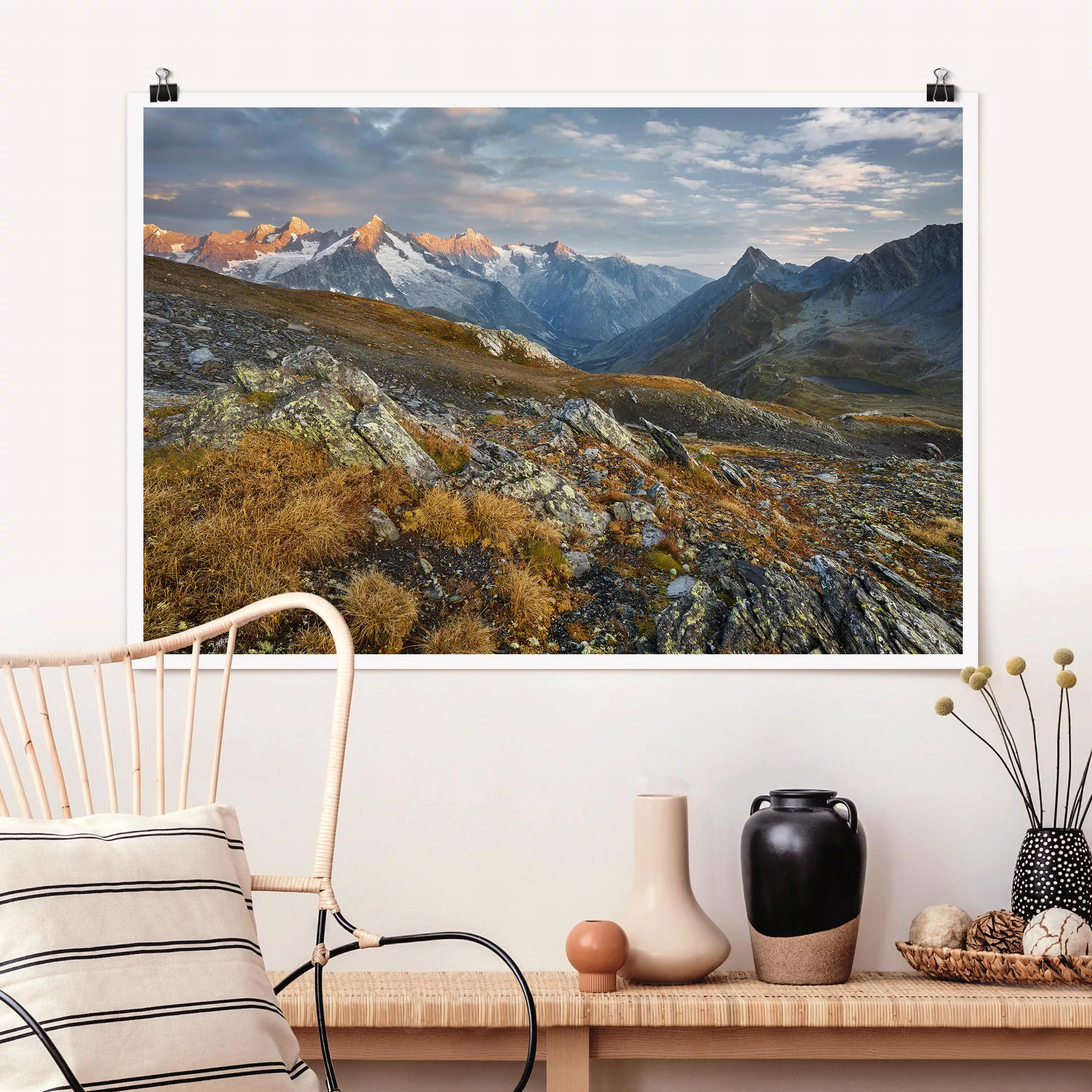 Poster Natur & Landschaft - Querformat Col de Fenêtre Schweiz günstig online kaufen