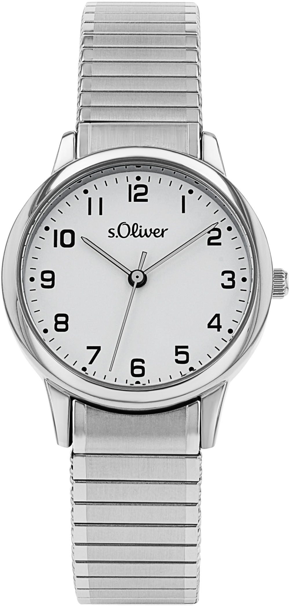 s.Oliver Quarzuhr 2038596, Armbanduhr, Damenuhr, Edelstahlarmband, günstig online kaufen