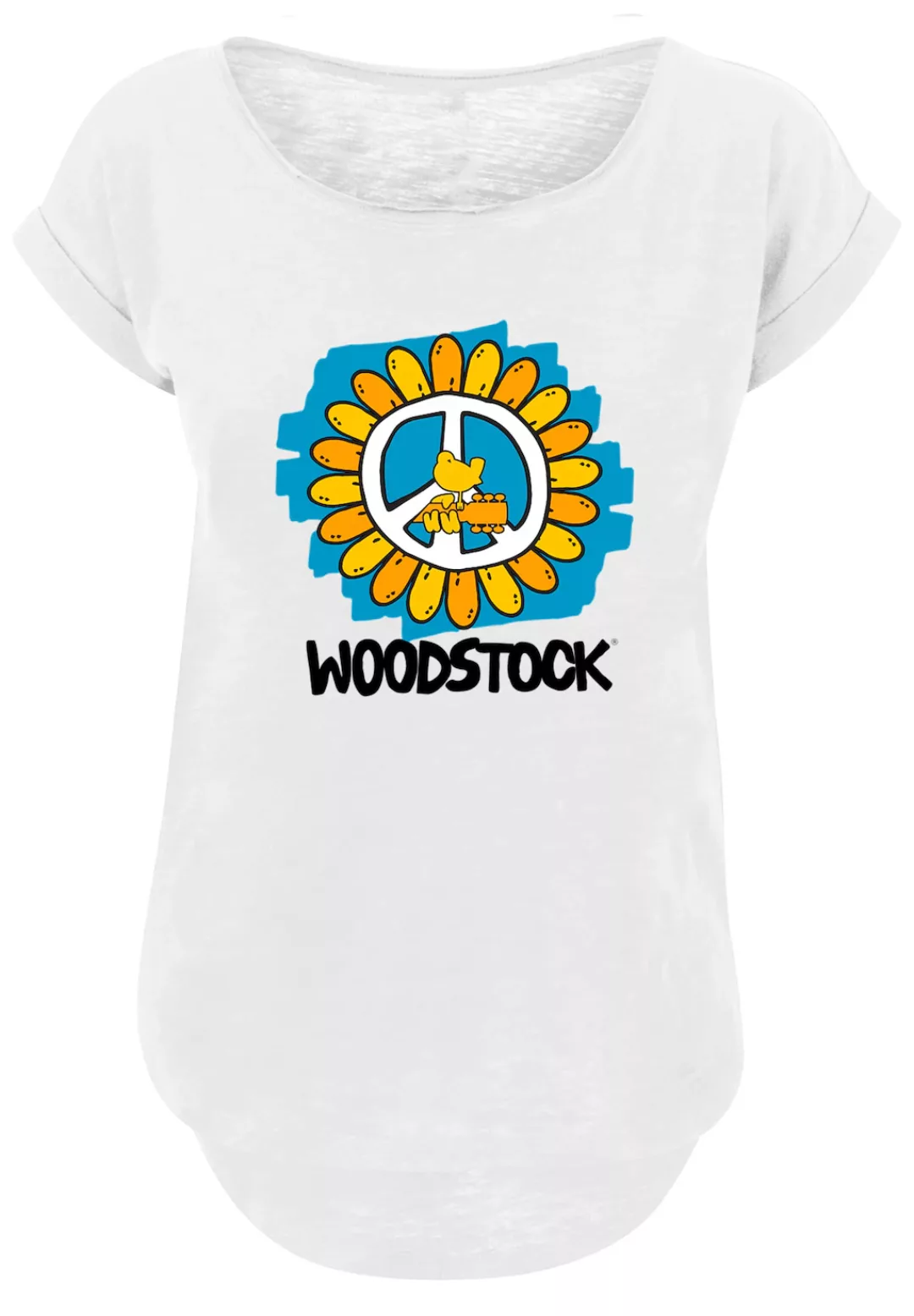 F4NT4STIC T-Shirt "Woodstock Artwork Flower Peace", Print günstig online kaufen