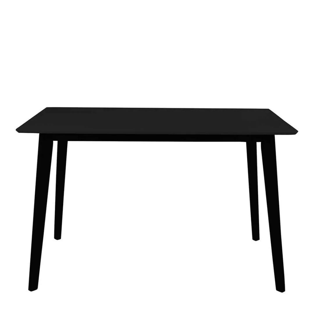 Schwarzer Küchentisch mit rechteckiger Tischplatte 120 cm breit günstig online kaufen