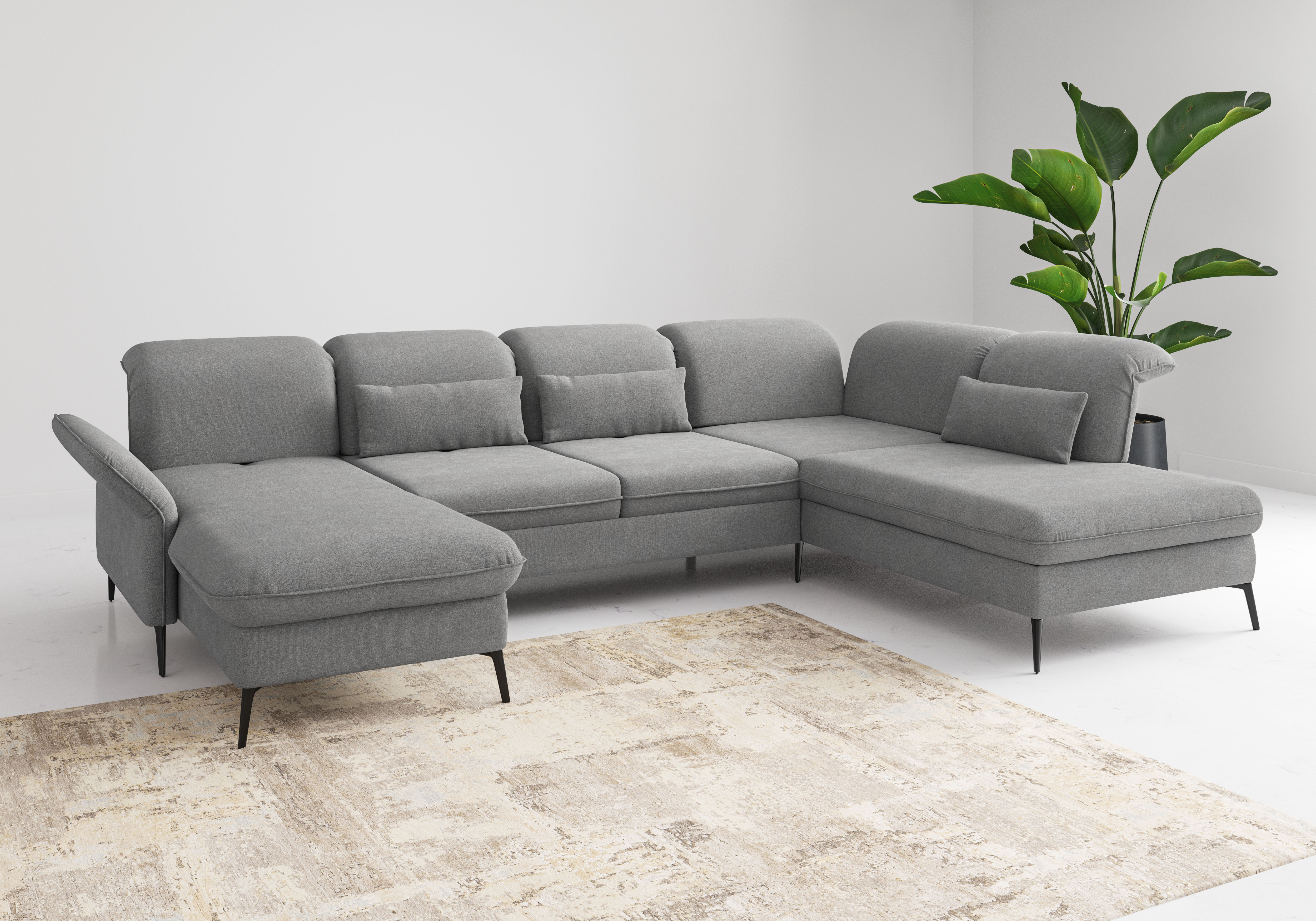 sit&more Wohnlandschaft "Emely", wahlweise mit Bettfunktion,Bettkasten,Kopf günstig online kaufen