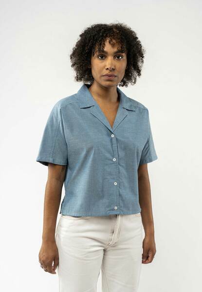 Bluse Mit Bowling-kragen Gandari - Fairtrade Cotton & Gots Zertifiziert günstig online kaufen