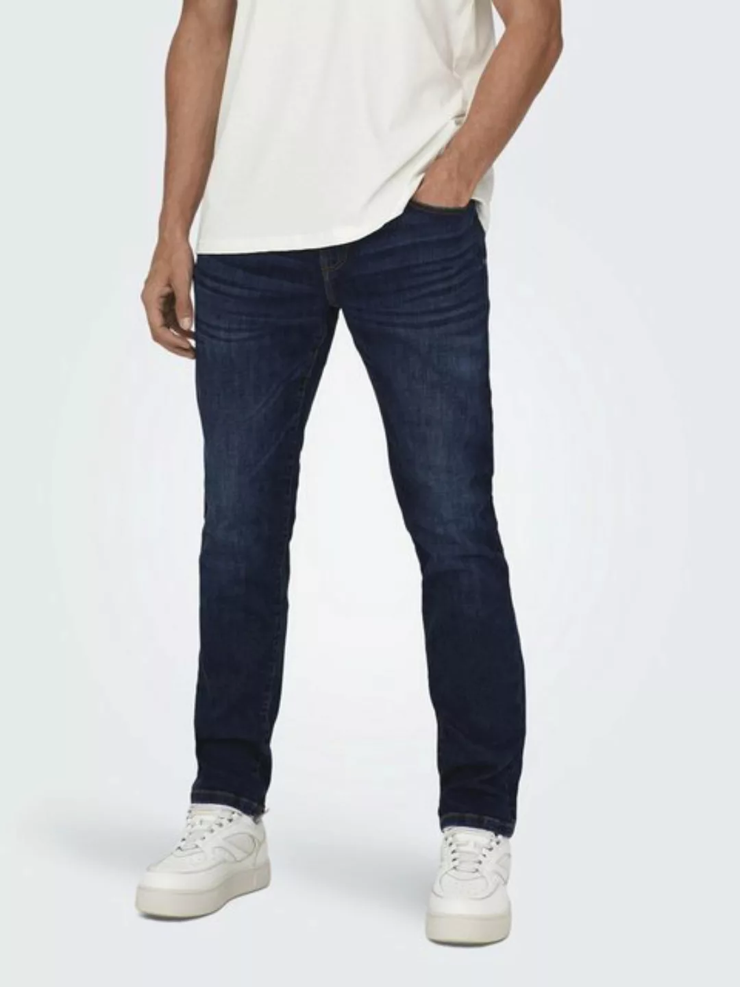Only & Sons Herren Jeans ONSWEFT REG 6752 - Straight Fit - Blau - Dark Blue günstig online kaufen