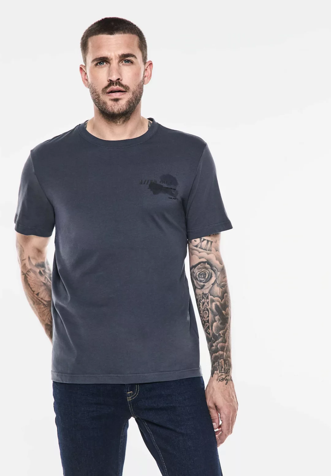 STREET ONE MEN T-Shirt, aus reiner Baumwolle günstig online kaufen