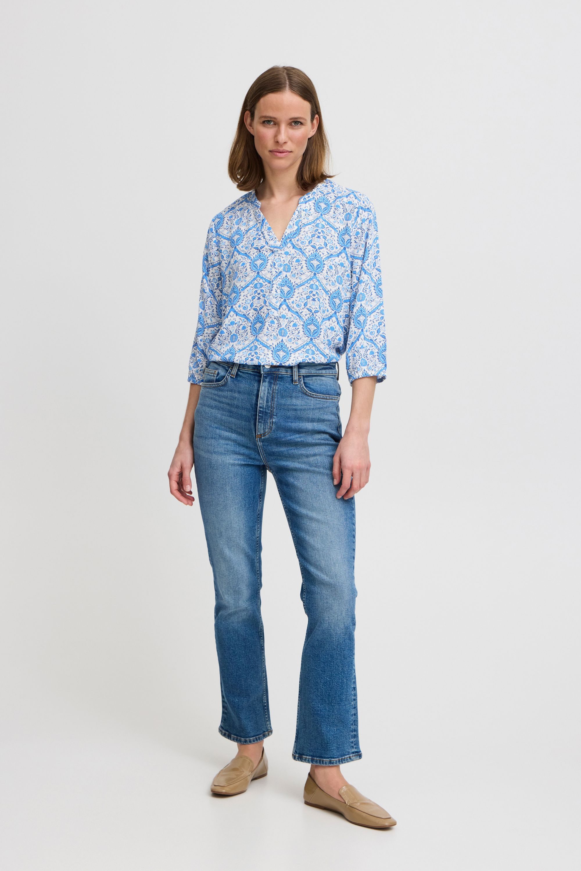 b.young Kurzarmbluse BYHALBA Moderne Bluse mit günstig online kaufen