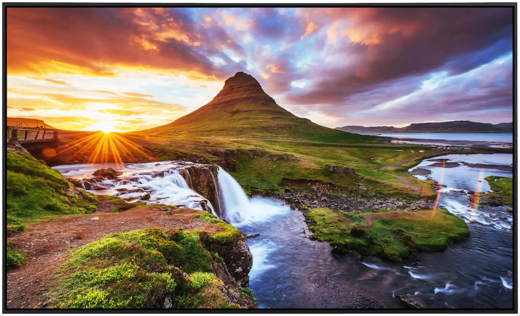 Papermoon Infrarotheizung »Kirkjufel Wasserfälle Island«, sehr angenehme St günstig online kaufen