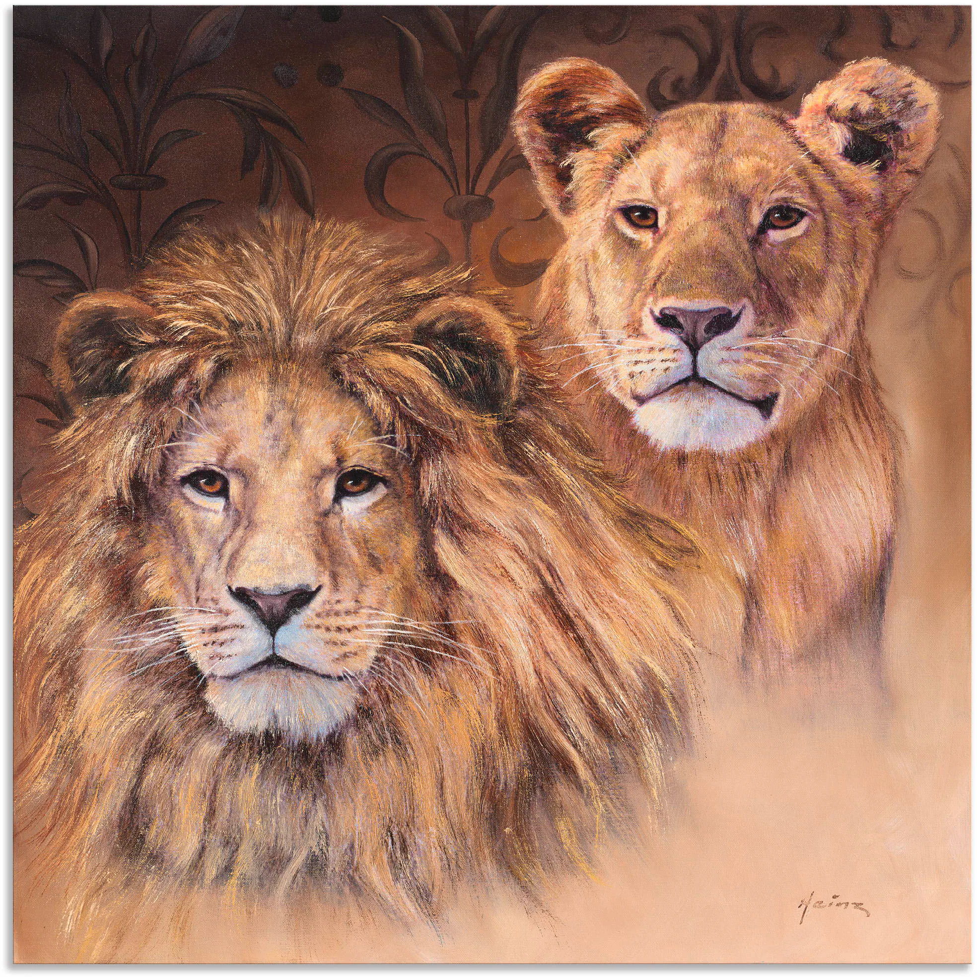 Artland Wandbild »Löwen«, Wildtiere, (1 St.), als Alubild, Outdoorbild, Lei günstig online kaufen