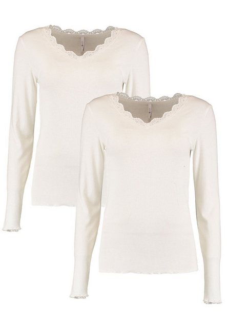 HaILY’S T-Shirt Langarm Shirt 2-er Set Spitzen Top Fi44ona (2-tlg) LS V TP günstig online kaufen