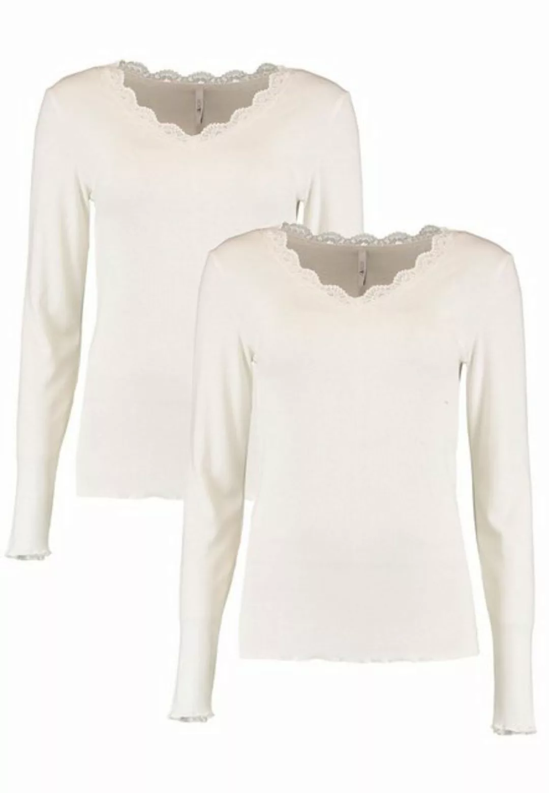 HaILY’S T-Shirt Langarm Shirt 2-er Set Spitzen Top Fi44ona (2-tlg) 5903 in günstig online kaufen
