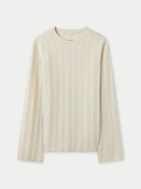 GOBI Cashmere Rundhalspullover Strukturierter Kaschmir-Pullover günstig online kaufen