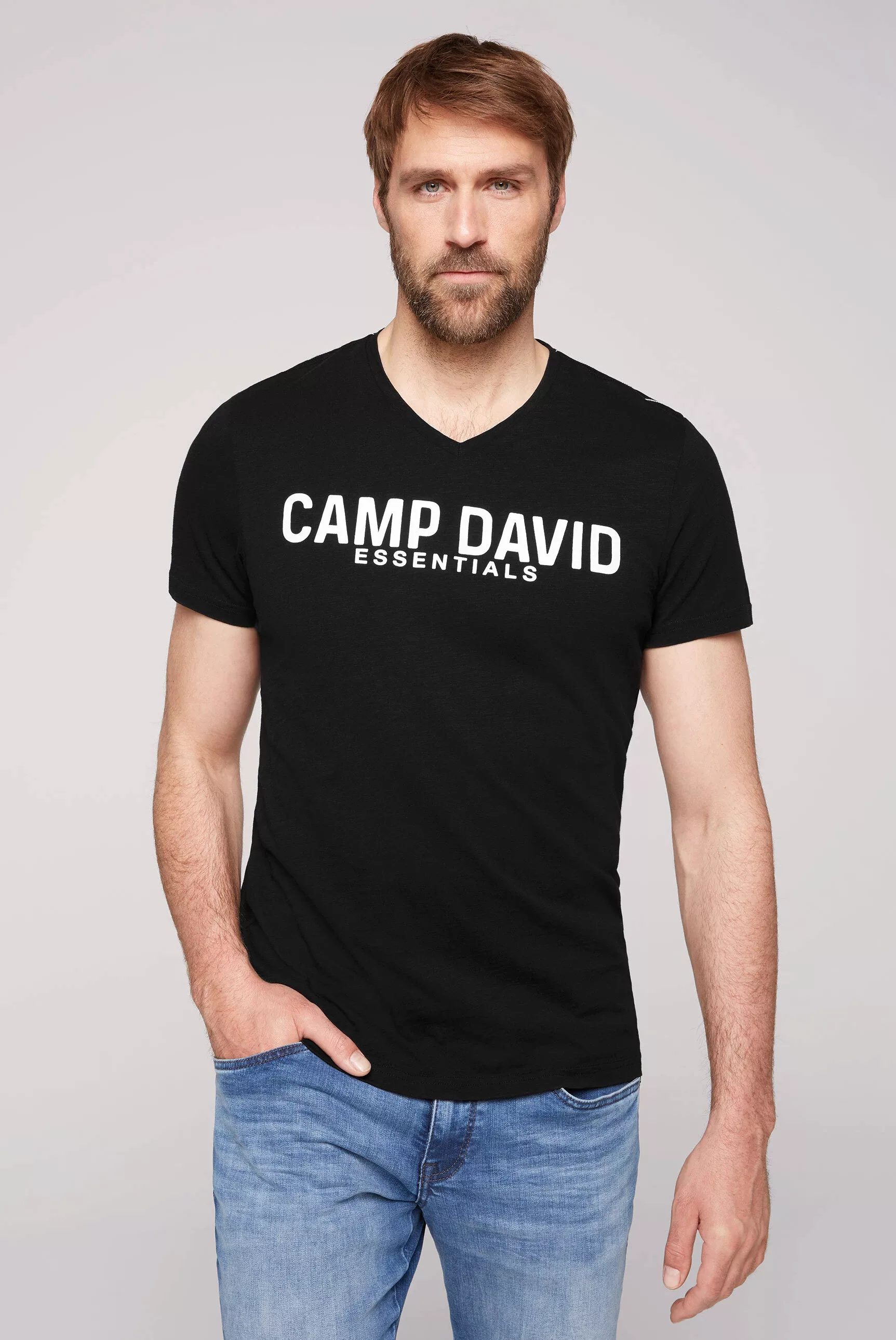 CAMP DAVID V-Shirt, aus Baumwolle günstig online kaufen