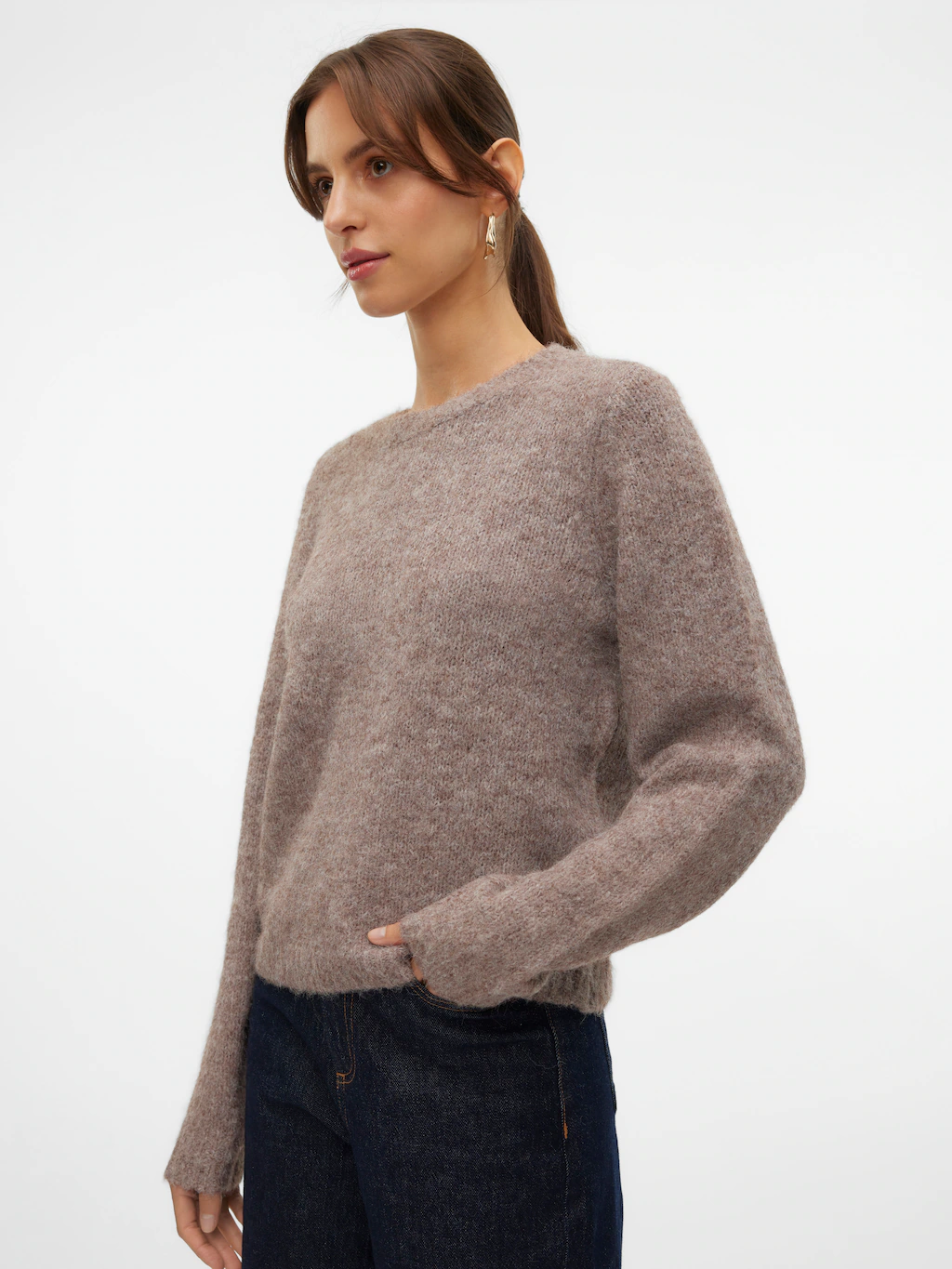 Vero Moda Strickpullover VMNOVAH LS O-NECK PULLOVER GA NOOS günstig online kaufen