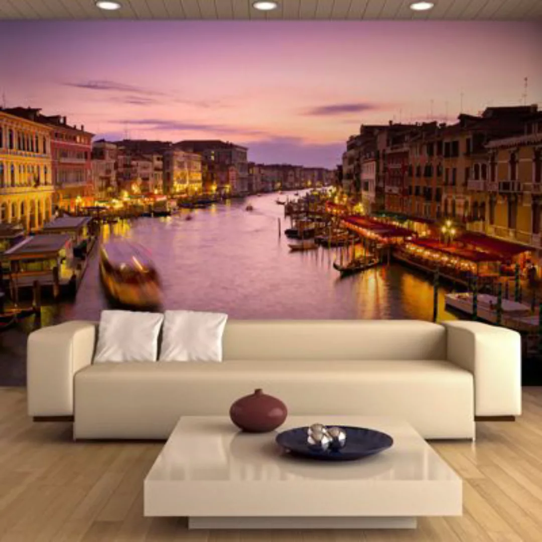artgeist Fototapete Venedig: Stadt der Verliebten bei Nacht mehrfarbig Gr. günstig online kaufen