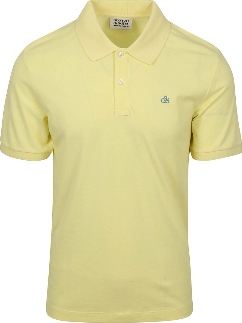 Scotch And Soda Core Piqué Poloshirt Gelb - Größe L günstig online kaufen