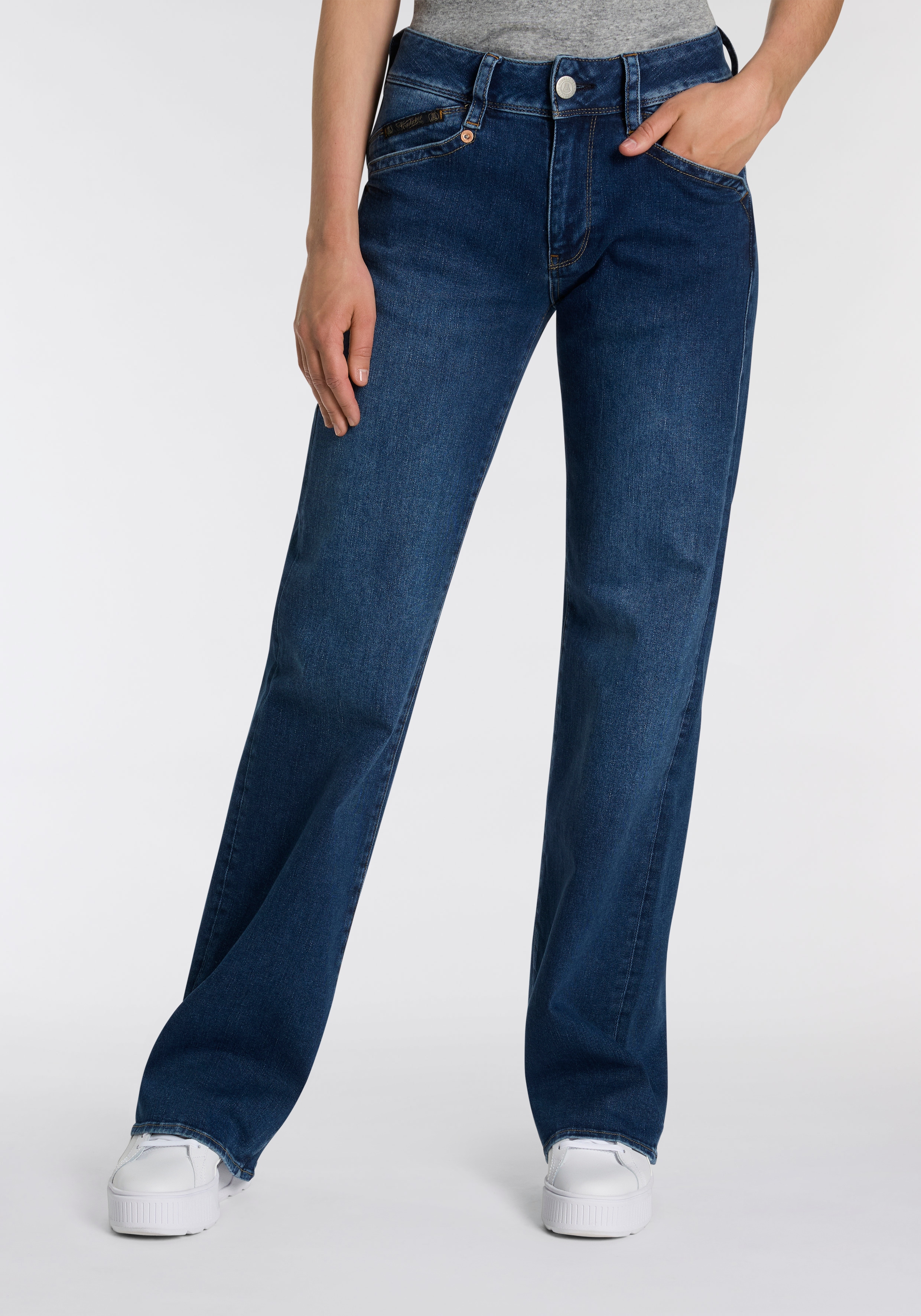 Herrlicher Straight-Jeans "Prime New Denim Cashmere Touch", mit hoher Leibh günstig online kaufen