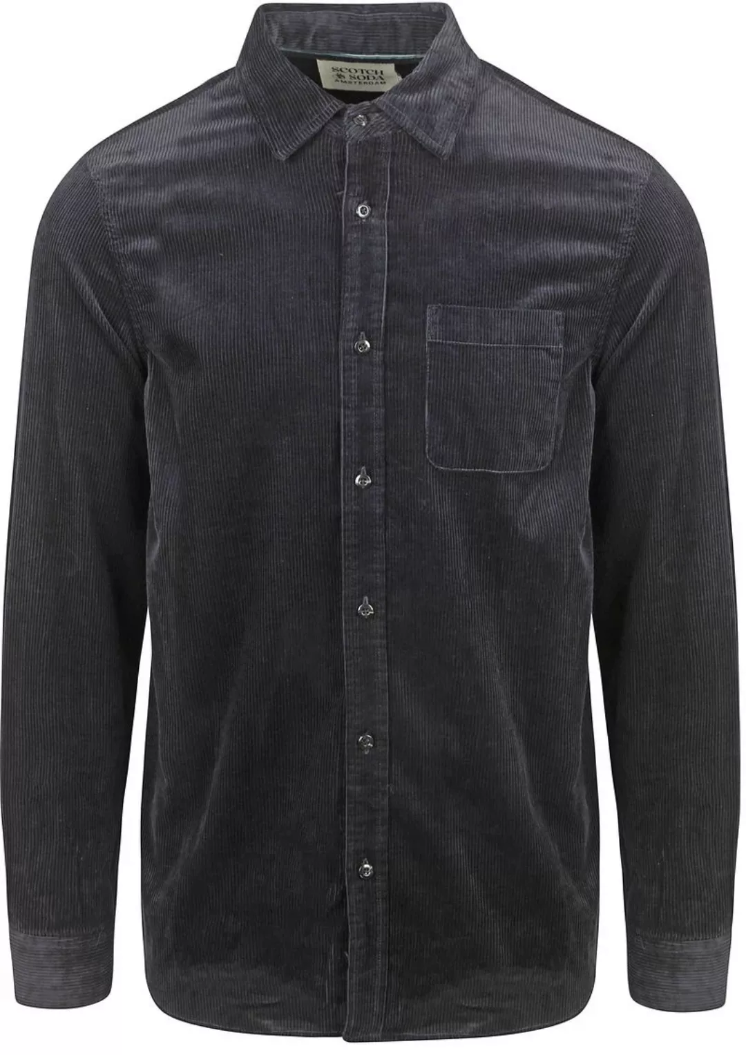 Scotch and Soda Solid Corduroy Hemd Schwarz - Größe S günstig online kaufen