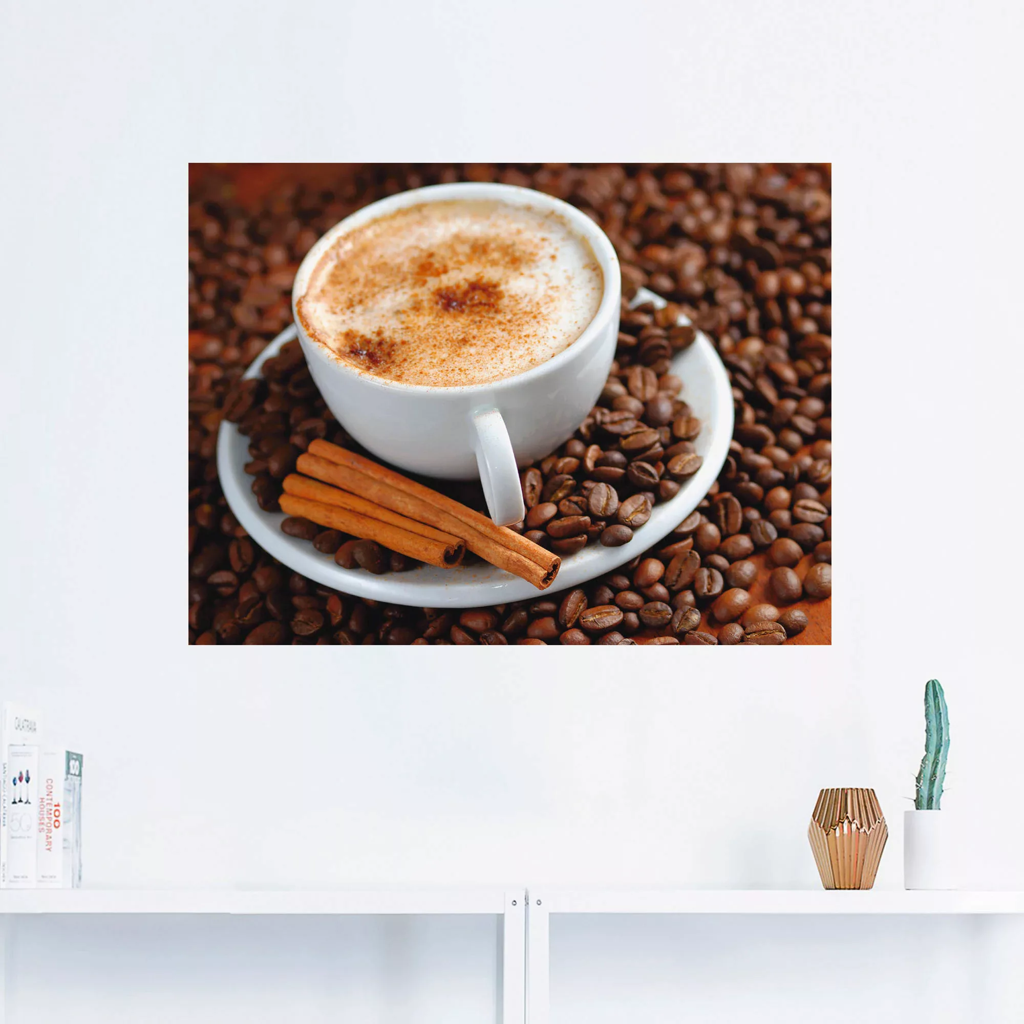 Artland Wandbild "Cappuccino - Kaffee", Getränke, (1 St.), als Alubild, Out günstig online kaufen