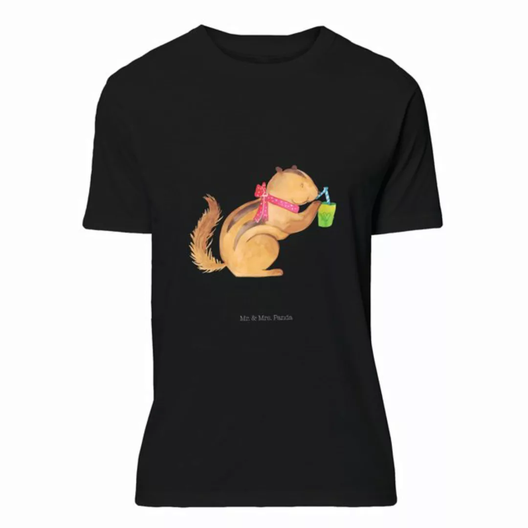 Mr. & Mrs. Panda T-Shirt Eichhörnchen Smoothie - Schwarz - Geschenk, gute L günstig online kaufen