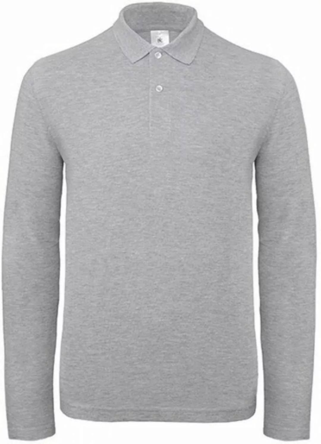 B&C Langarm-Poloshirt Herren Long Sleeve Polo ID.001 / 100 % Baumwollpiqué günstig online kaufen