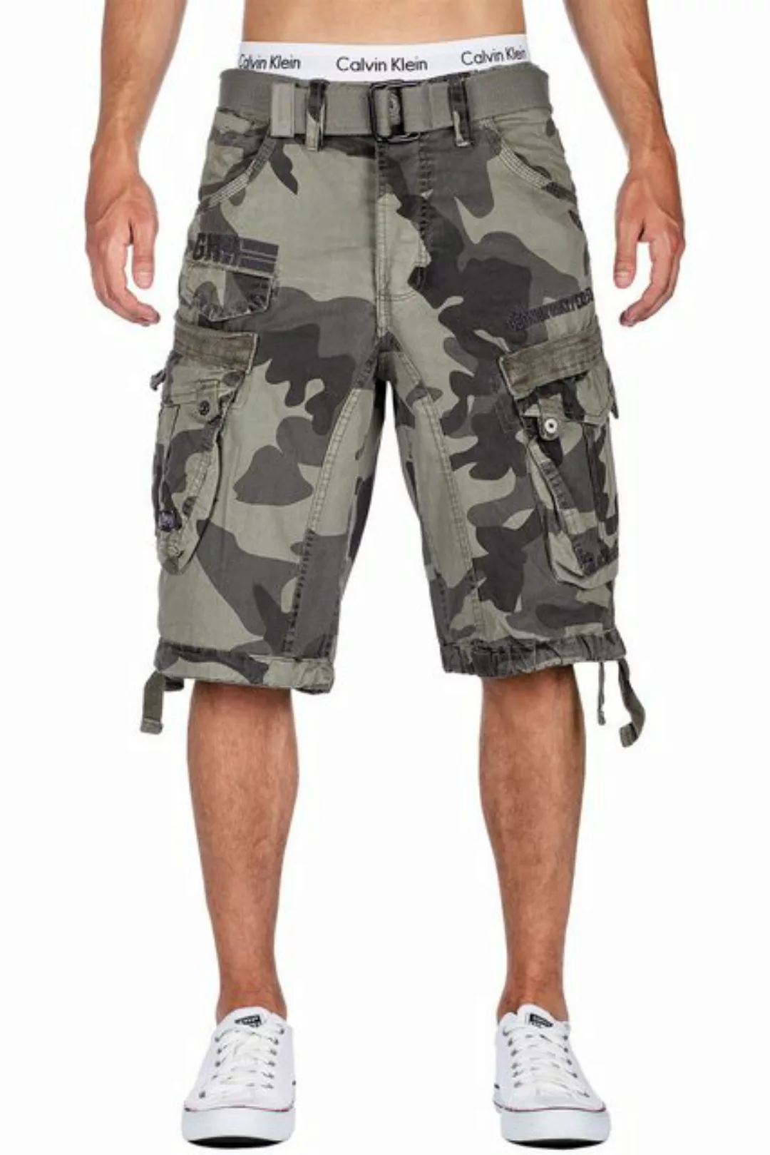 Geographical Norway Cargoshorts Herren kurze Hose bapanoramique Camo Hellgr günstig online kaufen