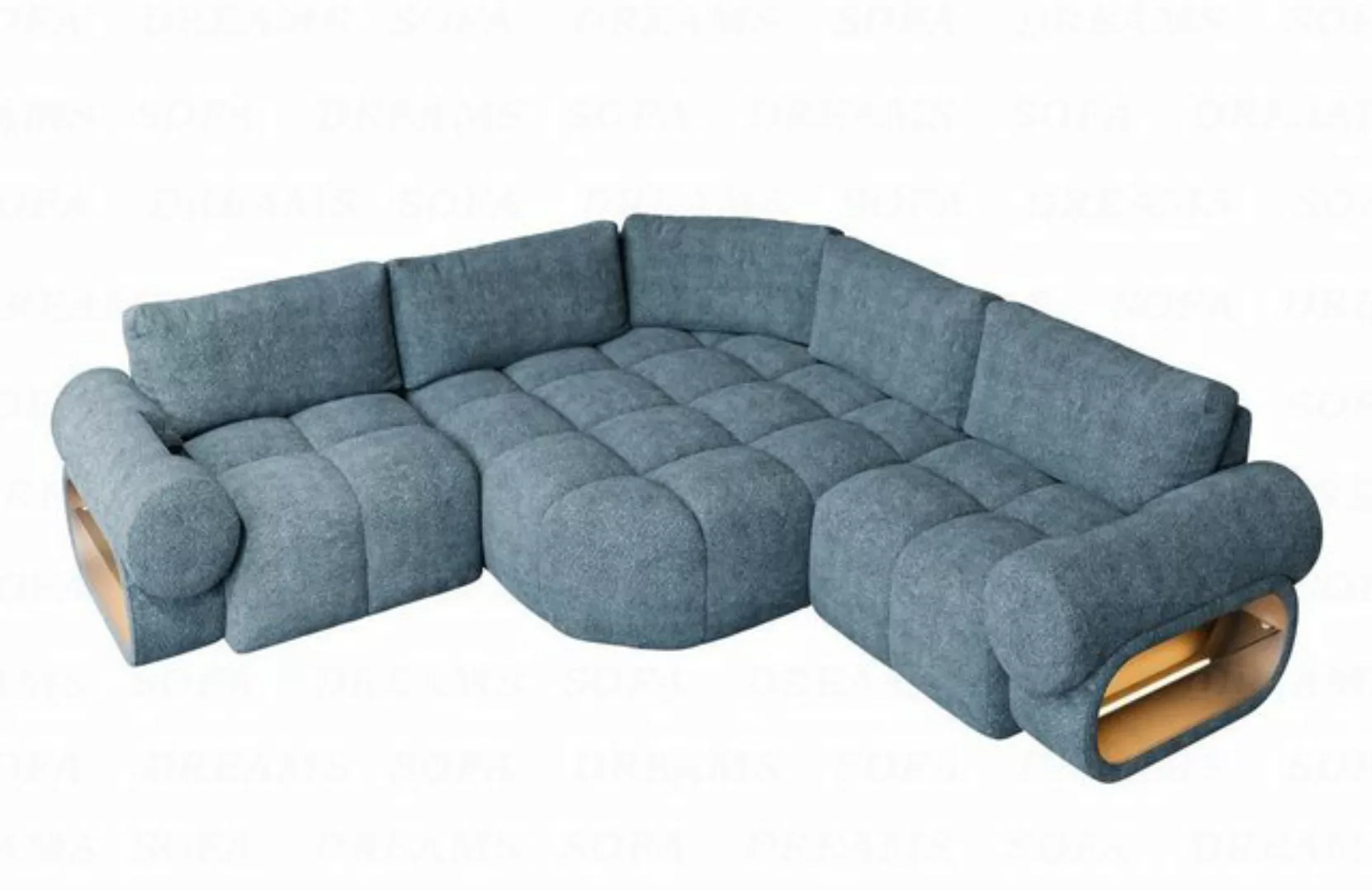 Sofa Dreams Ecksofa Design Ecksofa Stoff Couch Caivano L Form kurz Stoffsof günstig online kaufen
