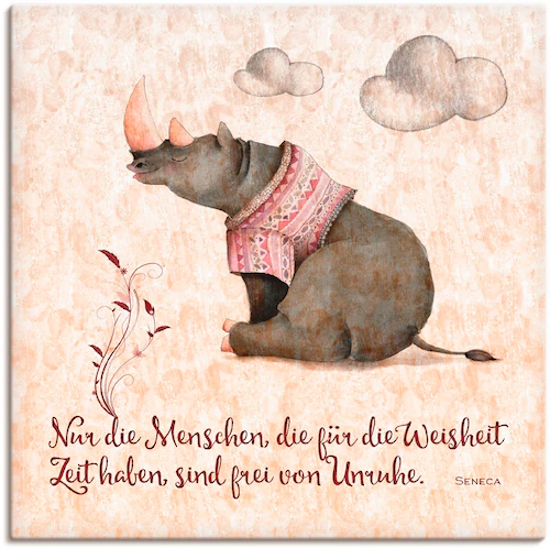 Artland Wandbild "Lebensweisheit Zeit", Tiere, (1 St.), als Leinwandbild, P günstig online kaufen