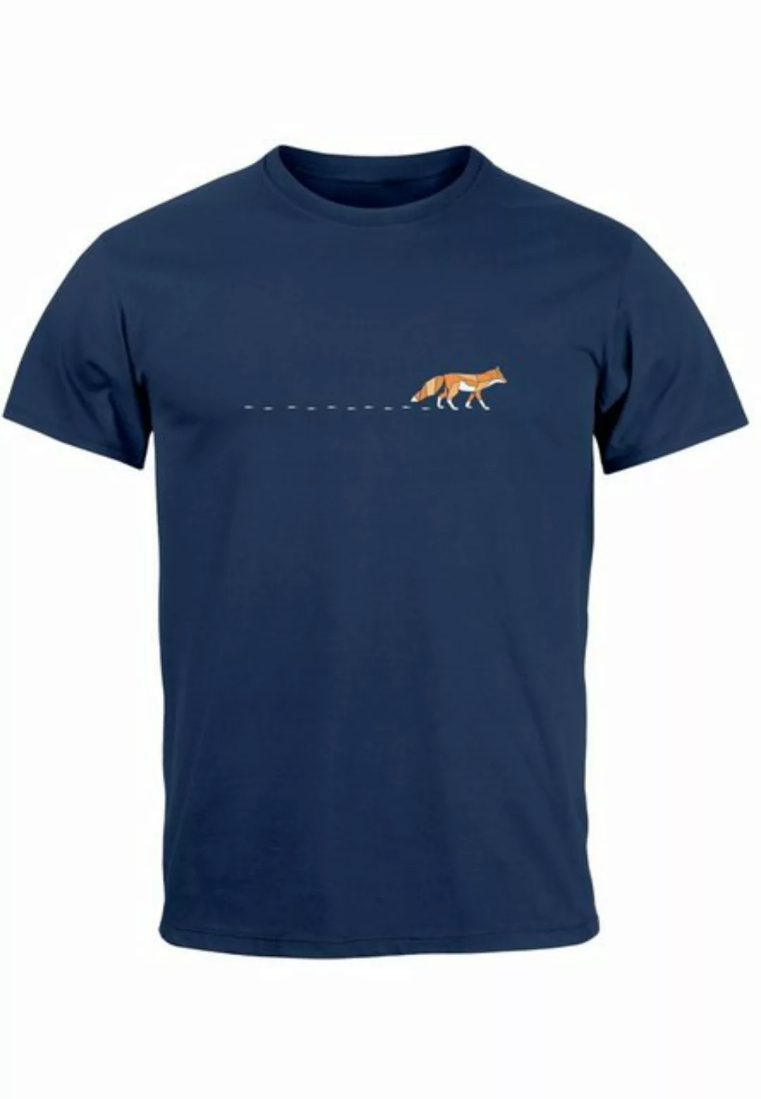 Neverless Print-Shirt Herren T-Shirt Fuchs Fox Wald Tiermotiv Logo Print Ba günstig online kaufen