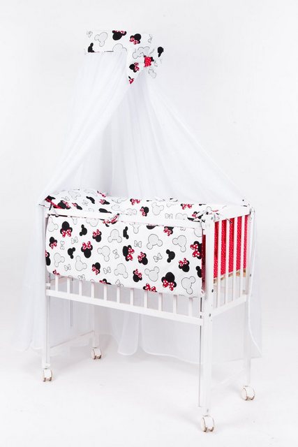 Babyhafen Beistellbett Mobil Babybett 40x90 cm Komplettbett Minnie roten Sc günstig online kaufen