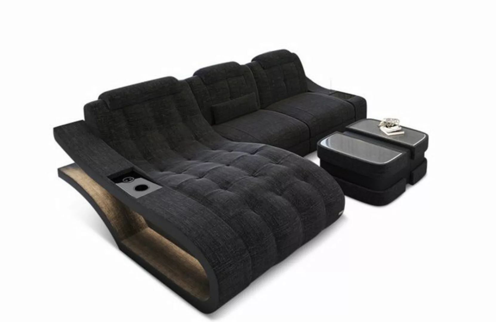 Sofa Dreams Ecksofa Polster Stoff Sofa Elegante H - L Form Stoffsofa Couch, günstig online kaufen