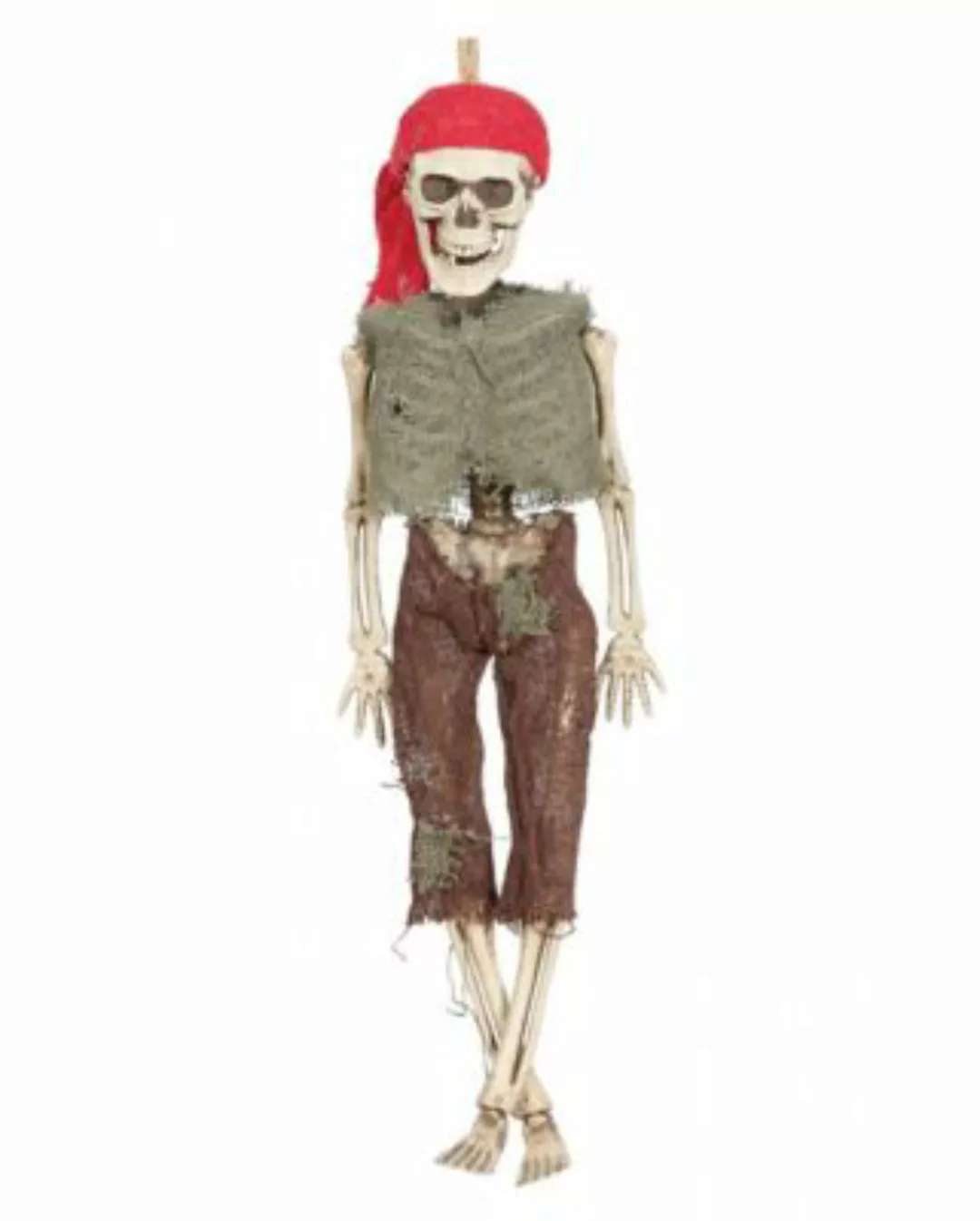 Skelett Pirat Hängefigur als Halloween Dekoration 40cm Partydeko braun günstig online kaufen