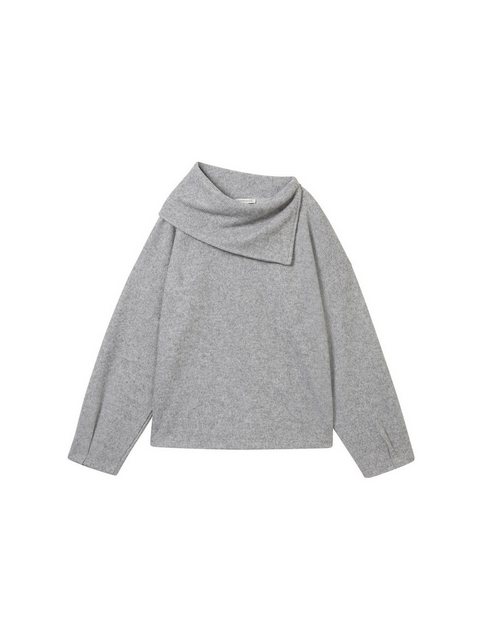 TOM TAILOR Sweatshirt Sweatshirt mit asymmetrischem Kragen günstig online kaufen