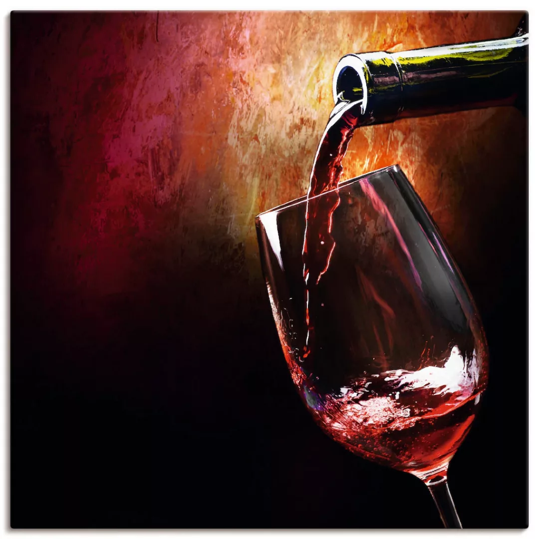 Artland Wandbild »Wein - Rotwein«, Getränke, (1 St.), als Alubild, Outdoorb günstig online kaufen