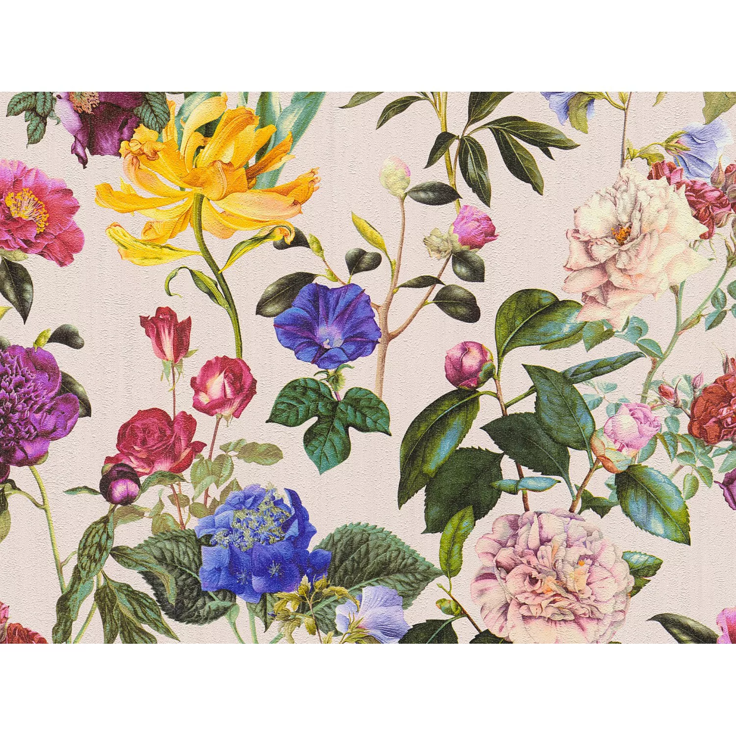 Bricoflor Rosa Blumentapete Moderne Tapete mit Blumen in Bunt Ideal für Woh günstig online kaufen