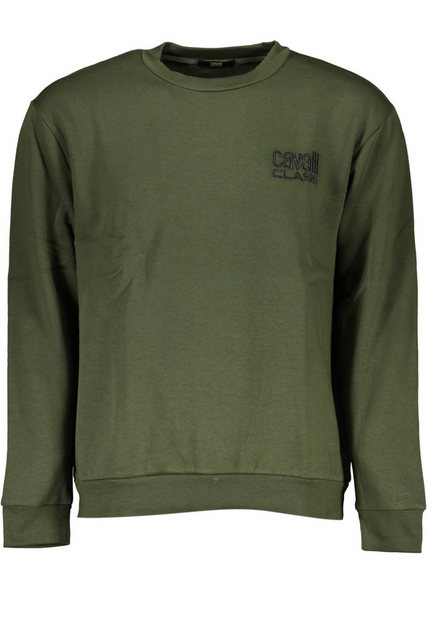 Cavalli Class Sweatshirt Grünes Herren-Sweatshirt: Langarm, Rundhals günstig online kaufen