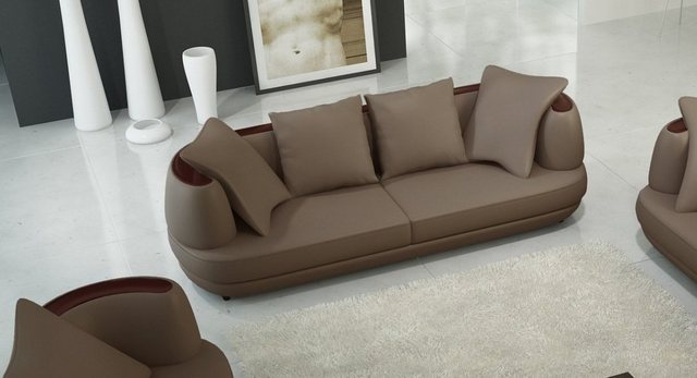 JVmoebel Sofa Designer schwarzes Sofa Coch 3 Sitzer Polster Sofas Wohnzimme günstig online kaufen