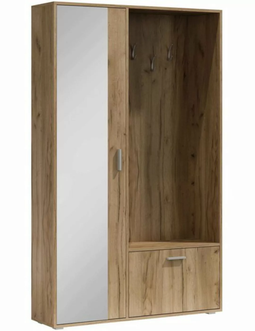 Marmex Möbel Garderobenschrank BIS KRAFTGOLD mit Spiegel und ausziehbarer K günstig online kaufen