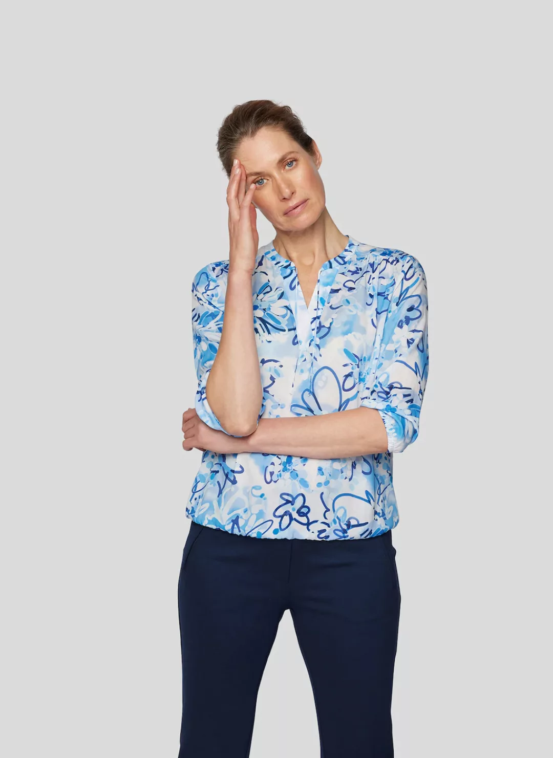 Rabe Klassische Bluse "RABE Sommerliche Bluse mit Blumenmuster" günstig online kaufen