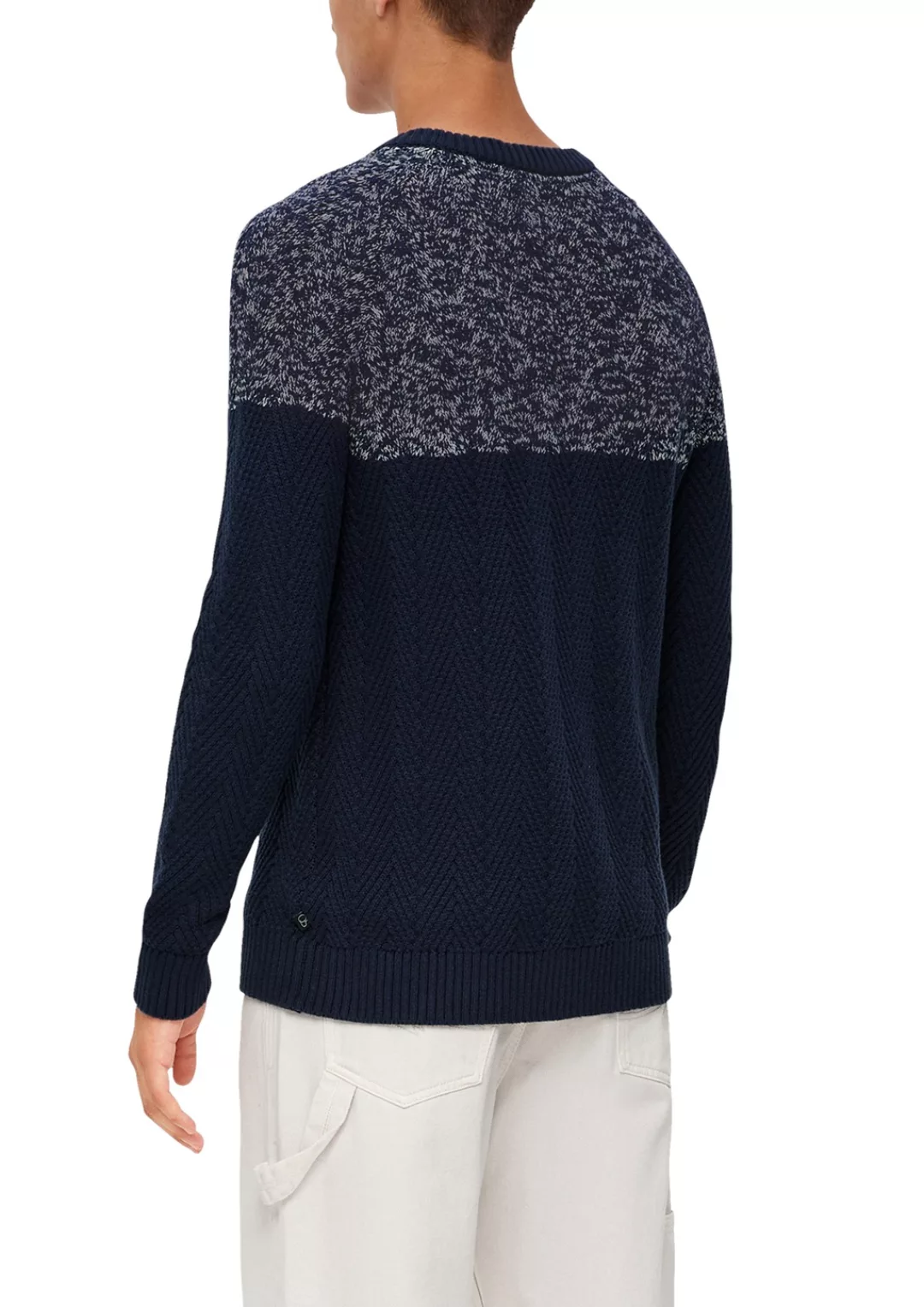 QS Strickpullover in Colorblock-Optik günstig online kaufen