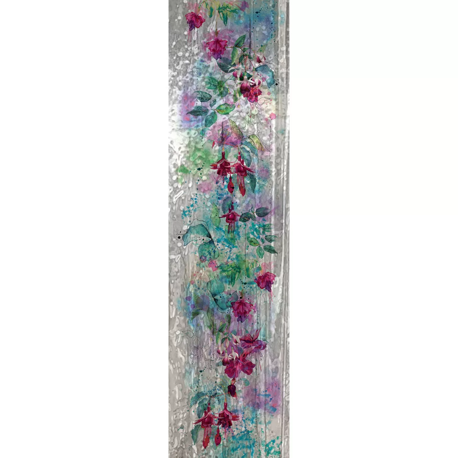 Marburg Vliestapete Blumenmotiv Crushed Modern 270 cm x 70 cm Silber günstig online kaufen